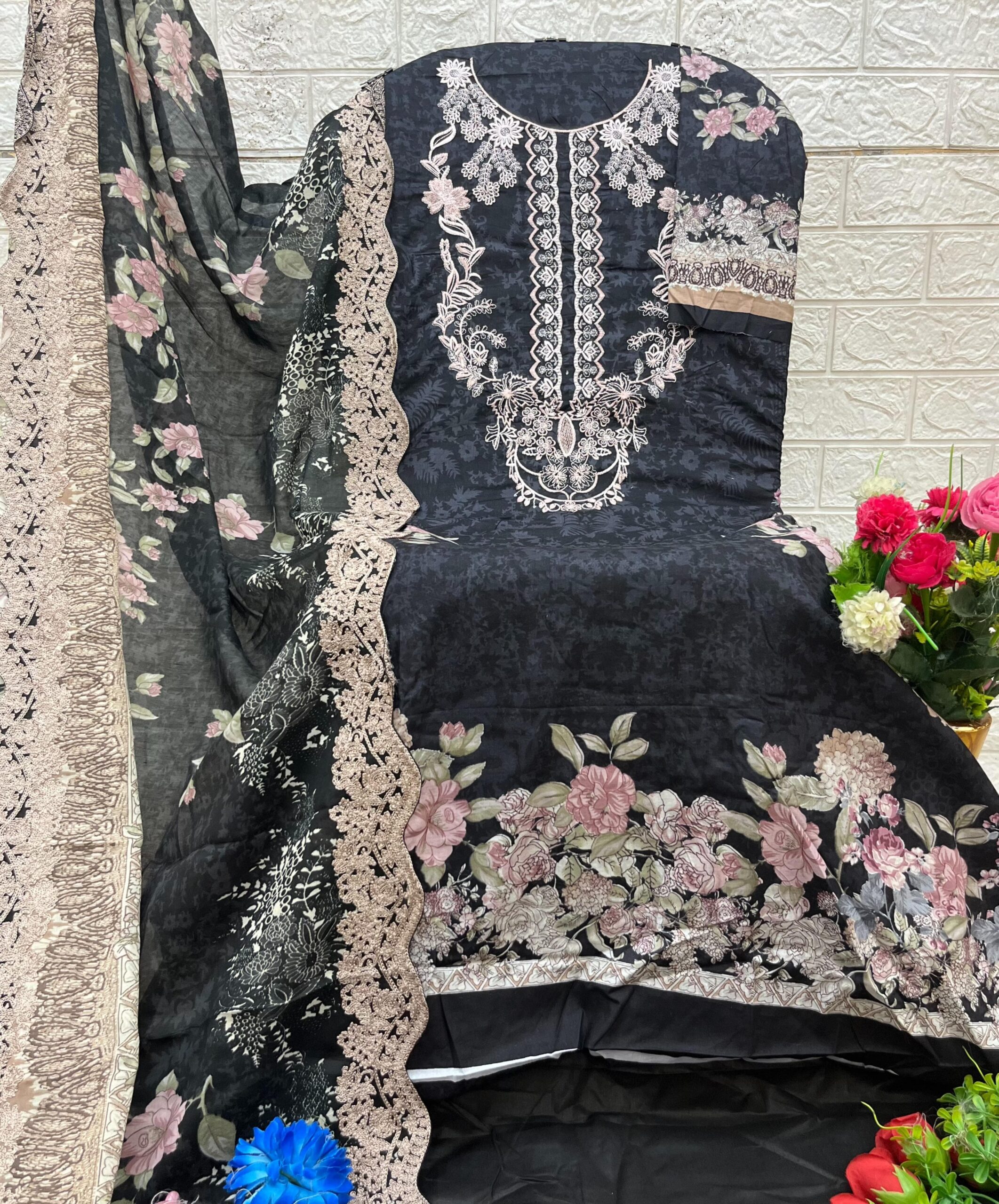 Sharaddha Designer Needle Wonder Vol-01 Wholesale Embroidered Salwar Suit - Image 8