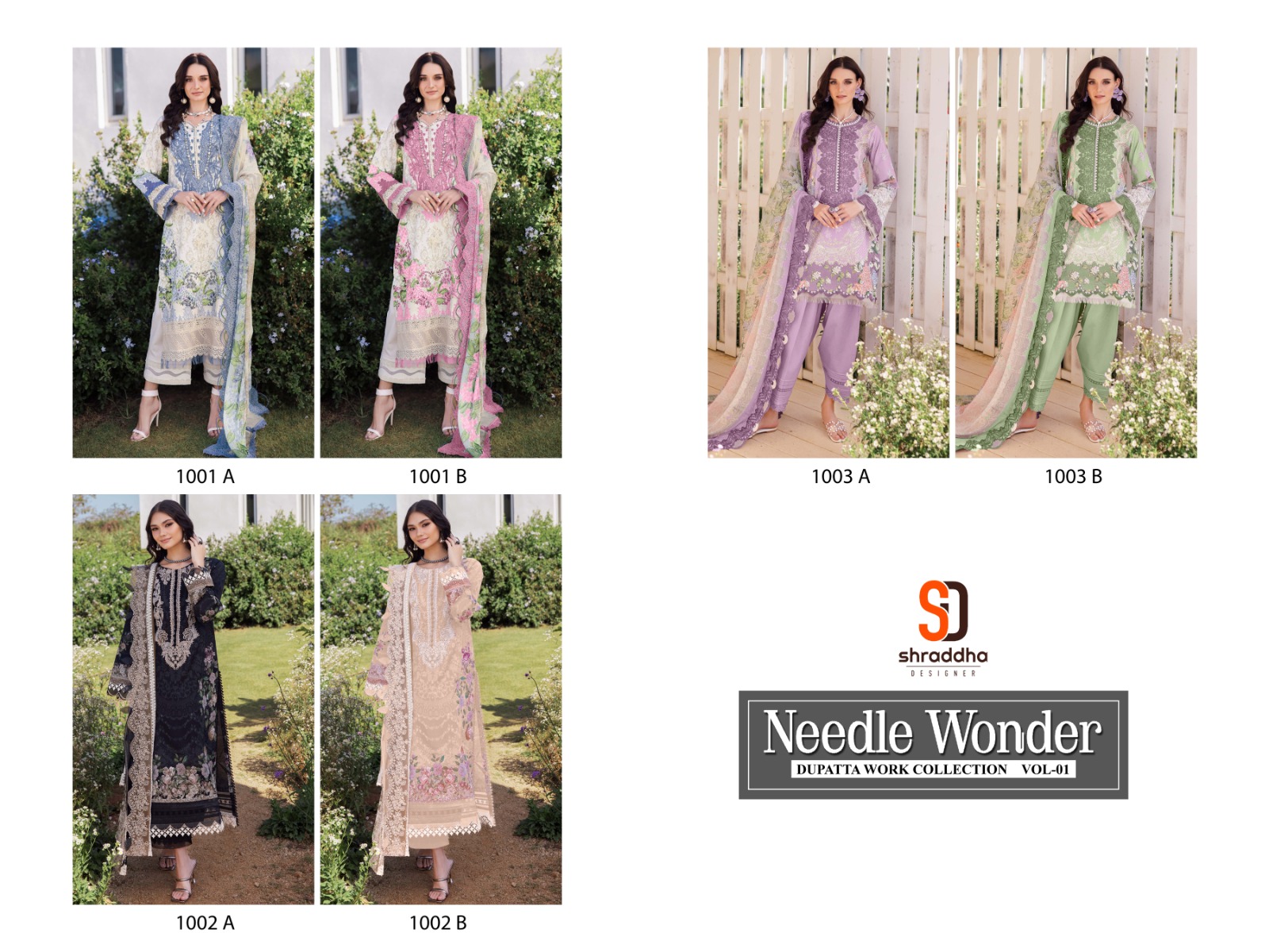 Sharaddha Designer Needle Wonder Vol-01 Wholesale Embroidered Salwar Suit - Image 15