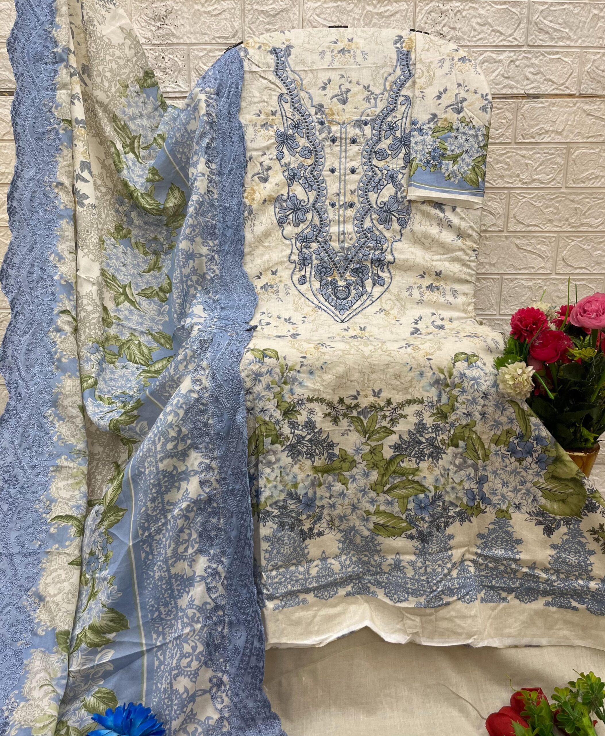 Sharaddha Designer Needle Wonder Vol-01 Wholesale Embroidered Salwar Suit - Image 6