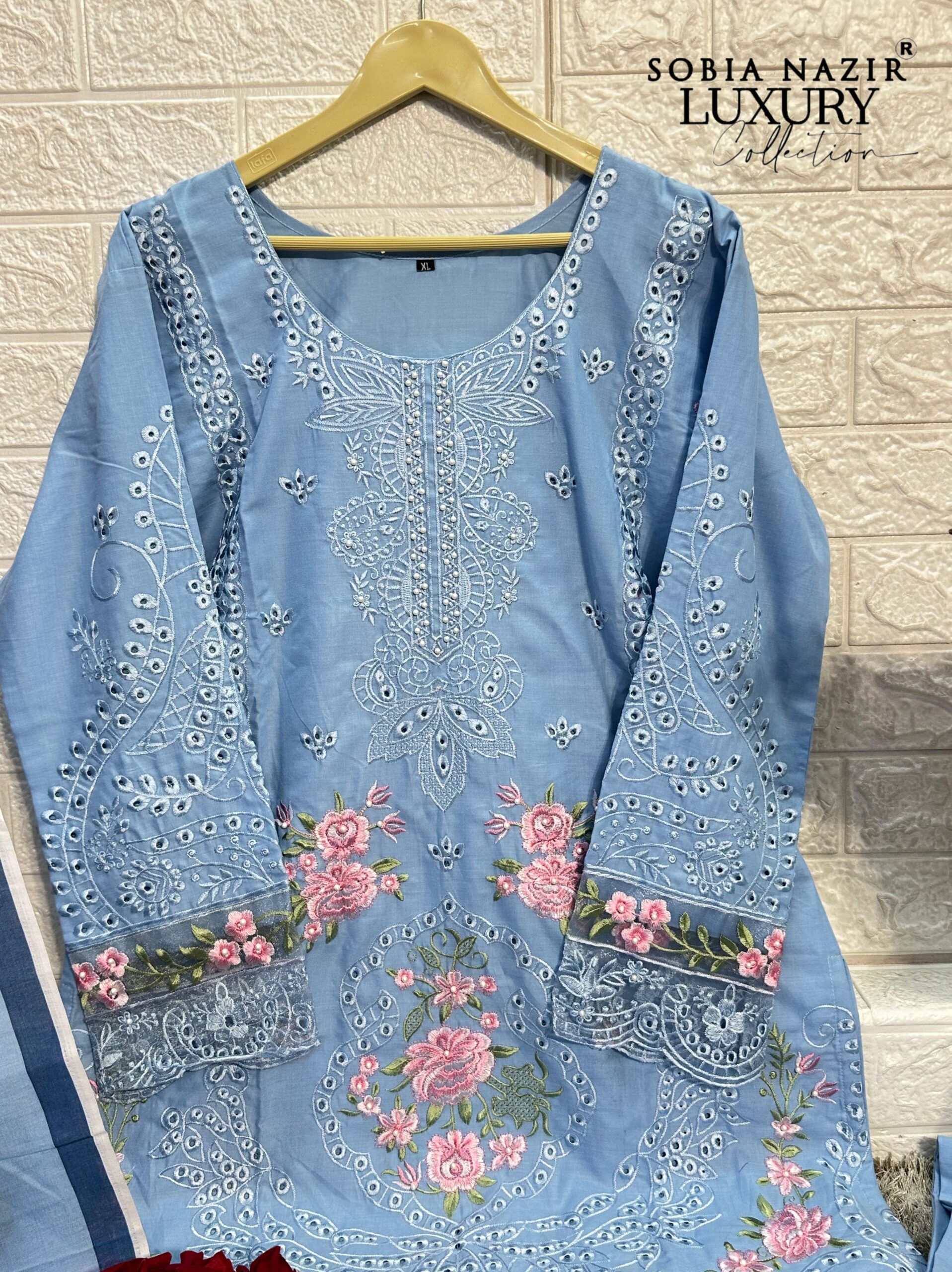 Sobia Nazir SN1047 SN1048 Wholesale Lawn Embroidered Pakistani Suit - Image 3