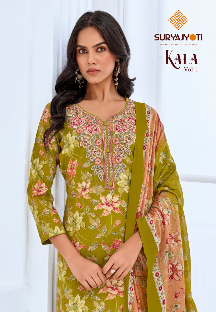 Suryajyoti Kala Vol-1 Wholesale Kurti Bottom With Dupatta Collection