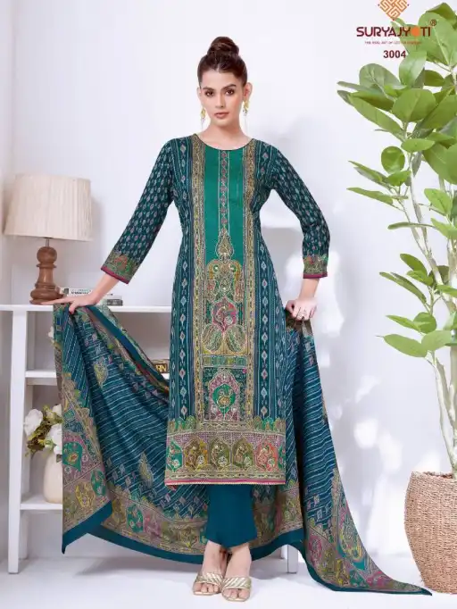 Suryajyoti Kamakshi Vol 3 Wholesale Jam Satin Dress Material