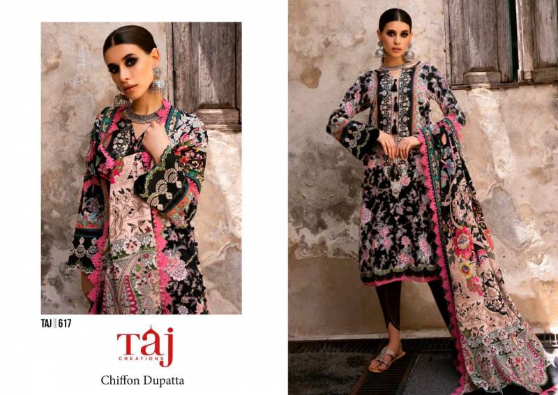 Taj 617 & 618 Wholesale Cotton Pakistani Salwar Kameez Collection - Image 3