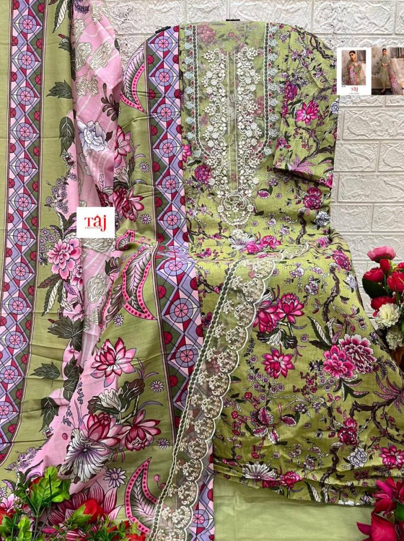 Taj 617 & 618 Wholesale Cotton Pakistani Salwar Kameez Collection - Image 4