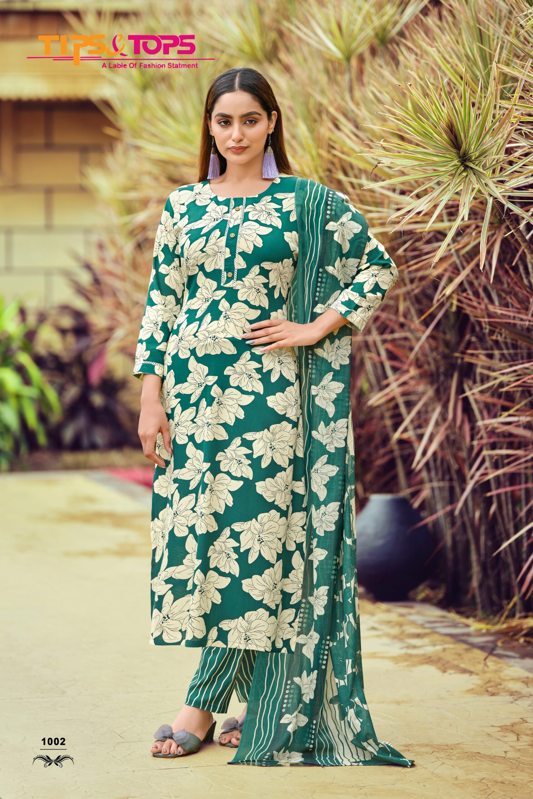 Tips & Tops Celebrity Vol 02 Wholesale Rayon Printed Kurti With Bottom Dupatta - Image 3