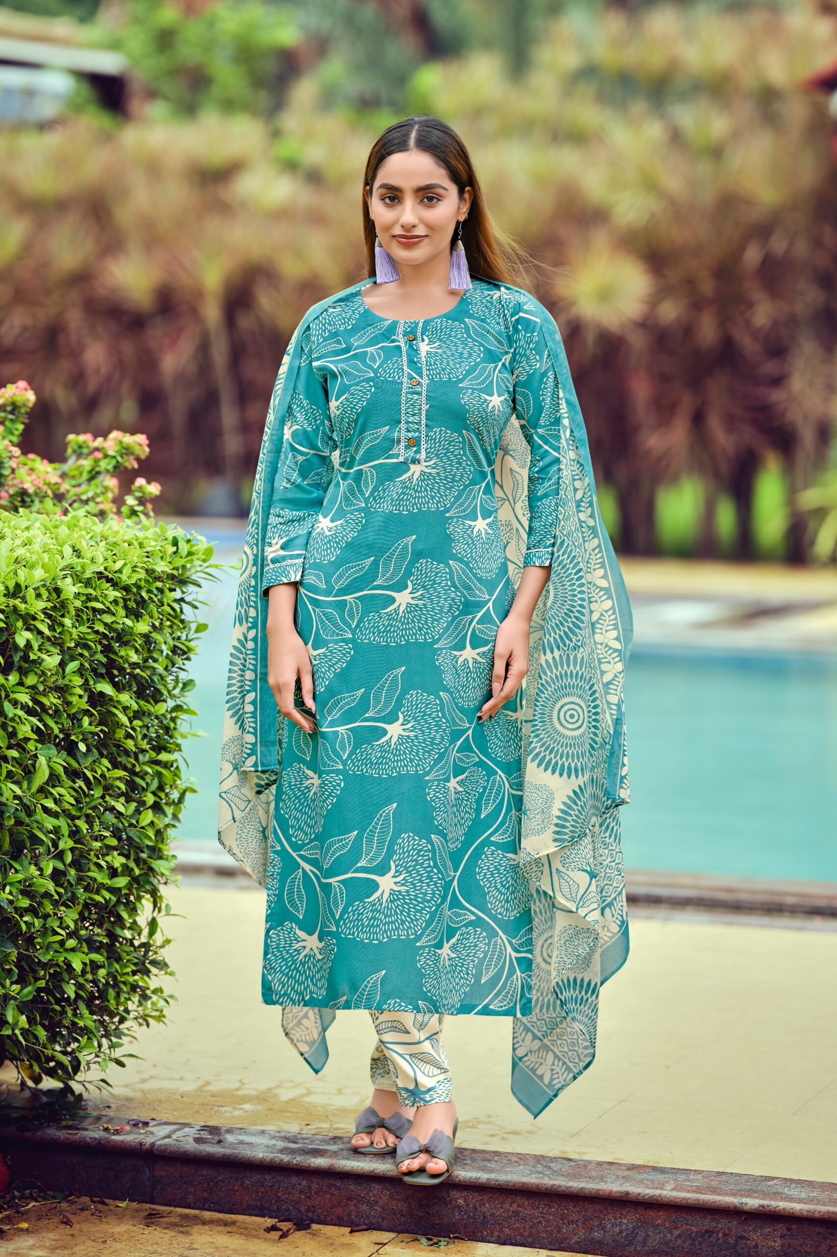 Tips & Tops Celebrity Vol 02 Wholesale Rayon Printed Kurti With Bottom Dupatta - Image 5