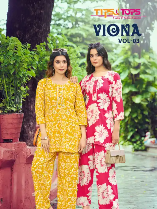 Tips & Tops Viona Vol 03 Wholesale Heavy Rayon Co-Ord Set Collection