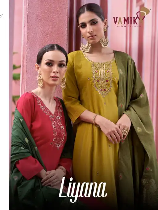 Vamika Liyana Viscose Readymade Salwar Suit Wholesale Collection