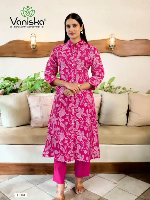 Vaniska Flower Velly Vol 1 Wholesale Kurti With Bottom Collection - Image 3