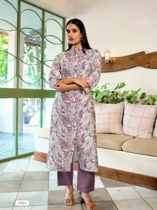 Vaniska Flower Velly Vol 1 Wholesale Kurti With Bottom Collection - Image 4