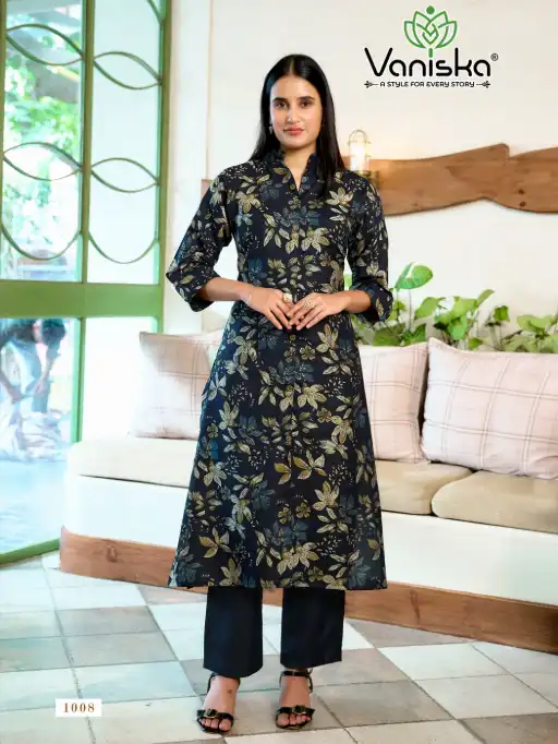 Vaniska Flower Velly Vol 1 Wholesale Kurti With Bottom Collection - Image 8