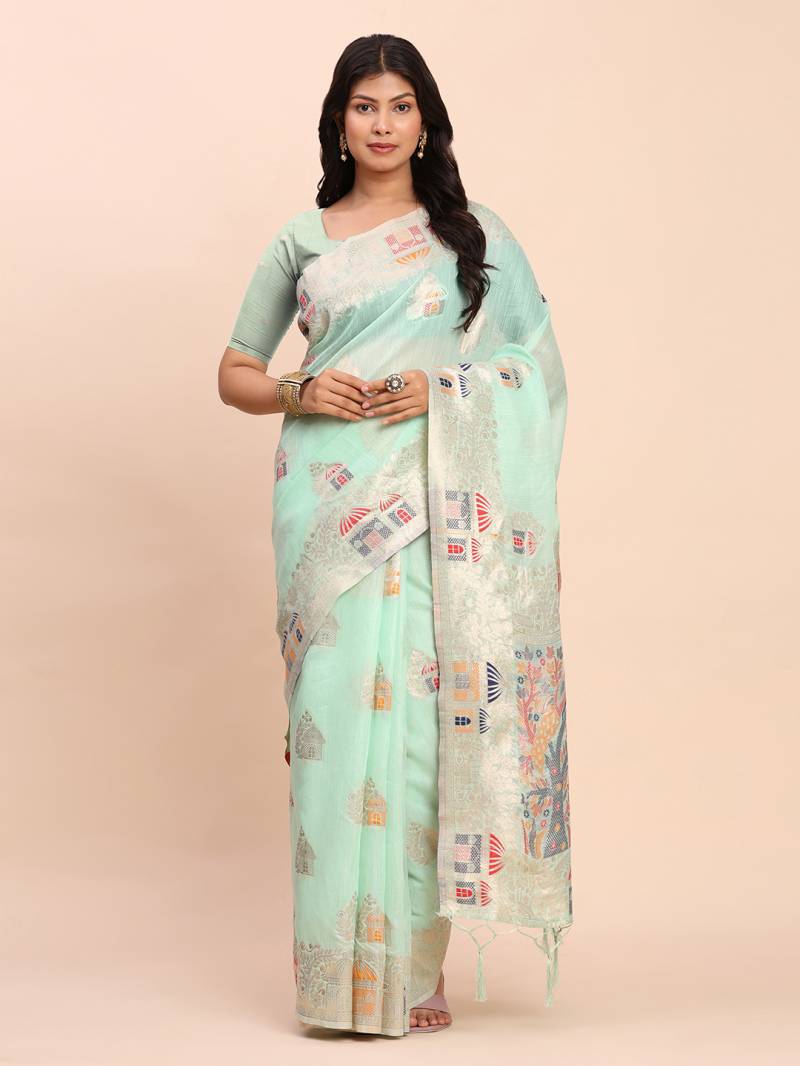 Vardan Ethnic Ast Stori Wholesale Linen Fancy Saree Collection