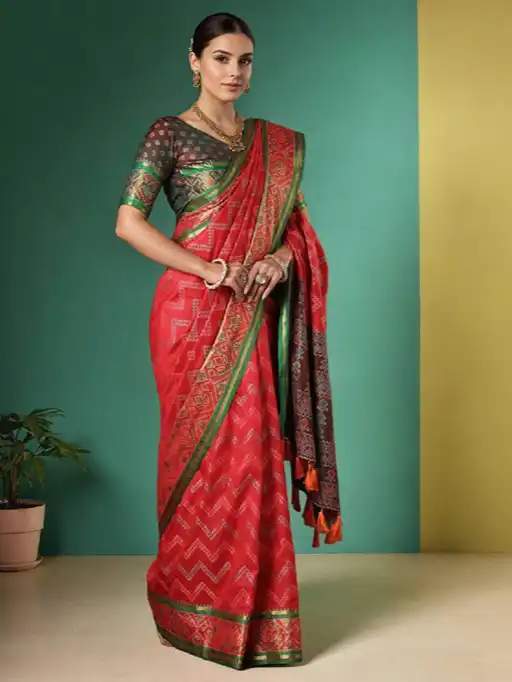 Vardan Ethnic Meera 297 Wholesale Zari Weaving Patola Silk Saree Collection