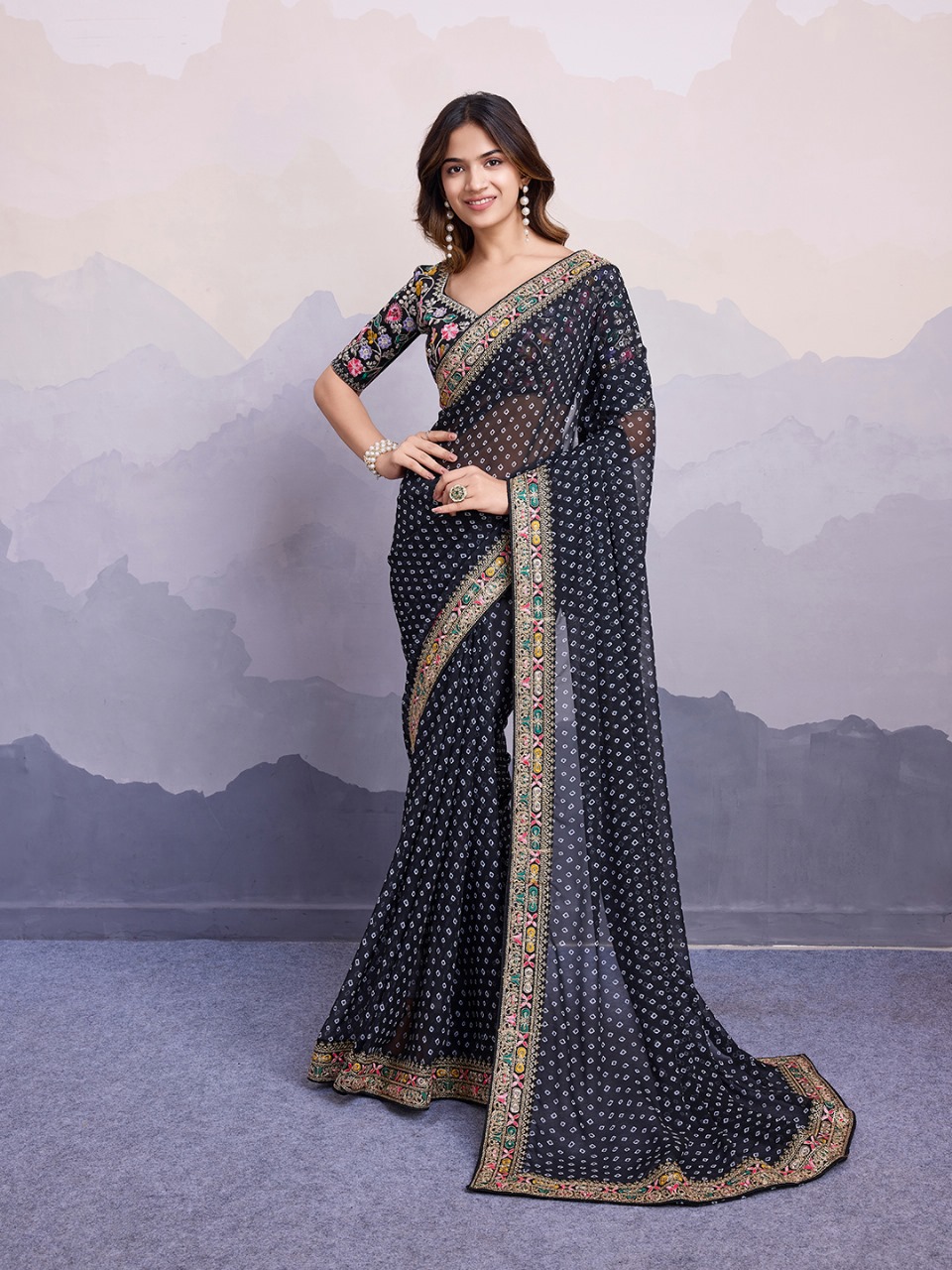Vardan Ethnic Mysha Wholesale Georgette Fancy Saree Collection