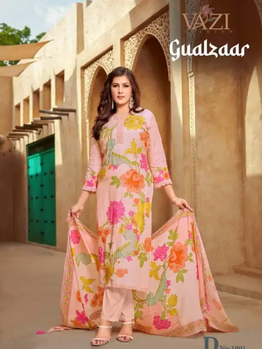 Vardan Ethnic Vazi Gualzaar Wholesale Printed Kurti Bottom With Dupatta - Image 2