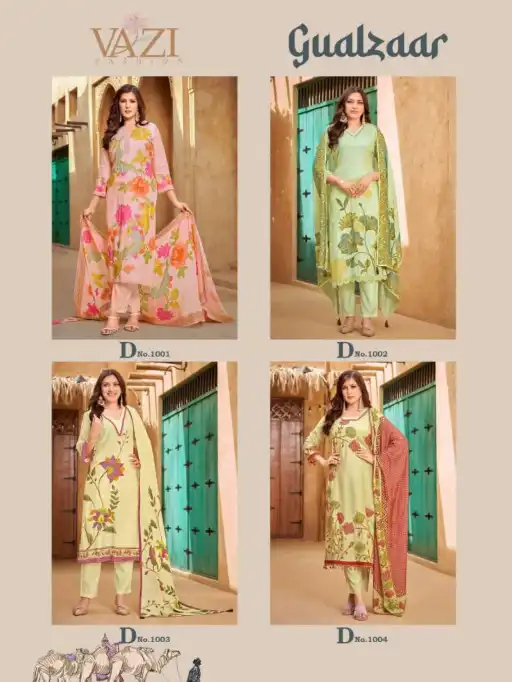 Vardan Ethnic Vazi Gualzaar Wholesale Printed Kurti Bottom With Dupatta - Image 5