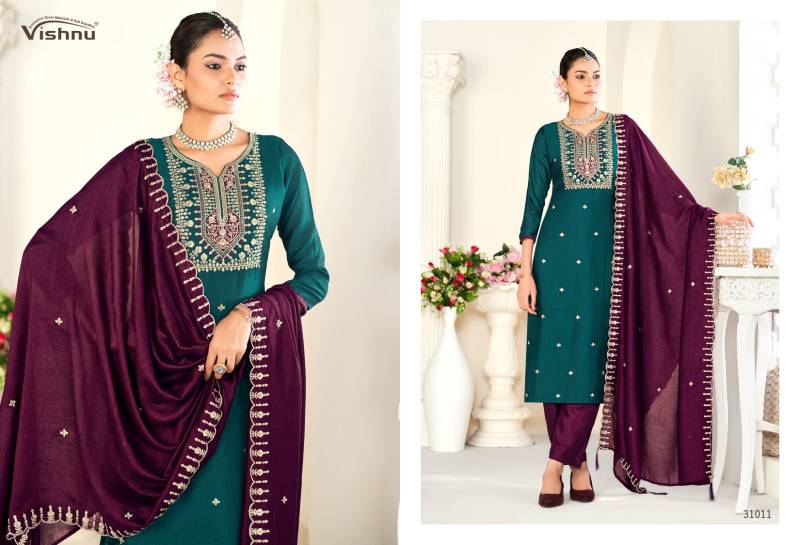 Vardan Vishnu Sanwali Vol 2 Wholesale Silk Salwar Suit Catalog - Image 7