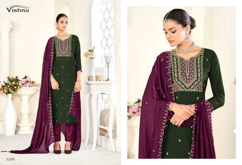 Vardan Vishnu Sanwali Vol 2 Wholesale Silk Salwar Suit Catalog - Image 4