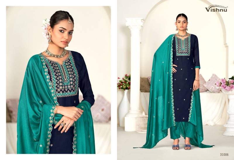 Vardan Vishnu Sanwali Vol 2 Wholesale Silk Salwar Suit Catalog - Image 8