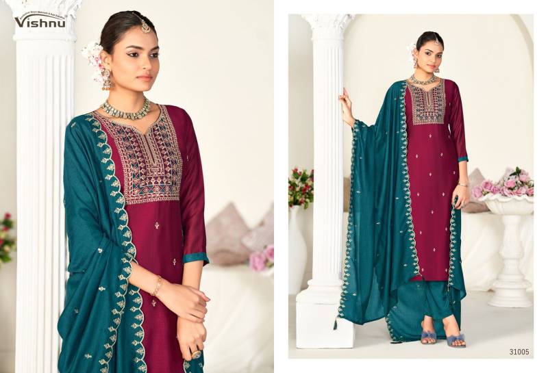 Vardan Vishnu Sanwali Vol 2 Wholesale Silk Salwar Suit Catalog - Image 11