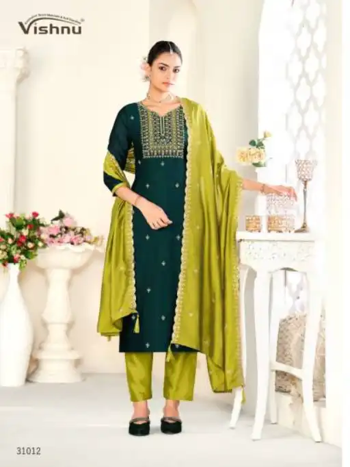 Vardan Vishnu Sanwali Vol 2 Wholesale Silk Salwar Suit Catalog