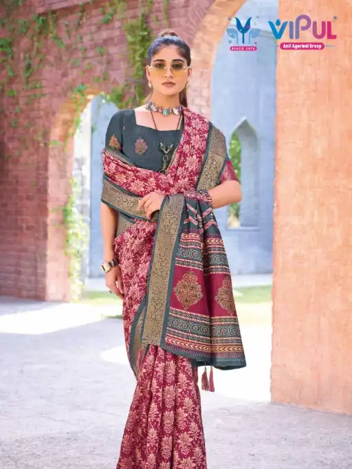Vipul Kashmir Wholesale Beauty Jubilee Silk Saree Collection