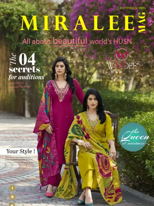 Woodee Miralee Wholesale Viscose Roman Silk Kurti With Bottom Dupatta