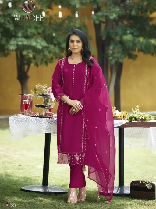 Woodee Womika Wholesale Viscose Roman Readymade Suit Collection