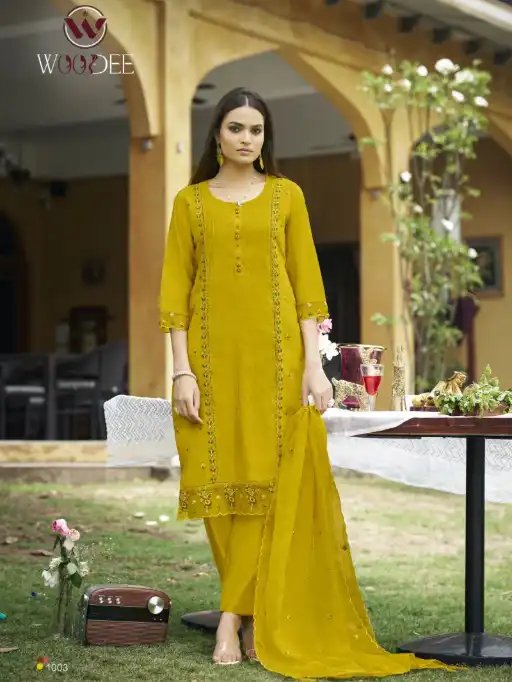 Woodee Womika Wholesale Viscose Roman Readymade Suit Collection - Image 2