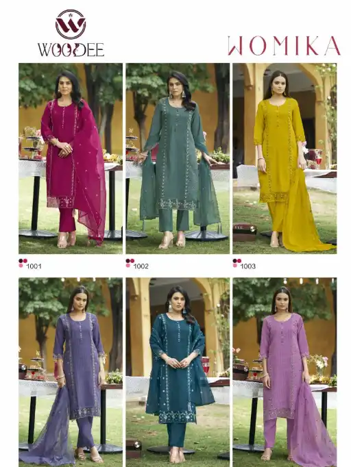 Woodee Womika Wholesale Viscose Roman Readymade Suit Collection - Image 7