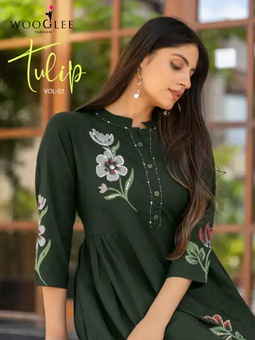 Wooglee Tulip Vol 2 Wholesale Rayon Slub Co-Ord Set Collection