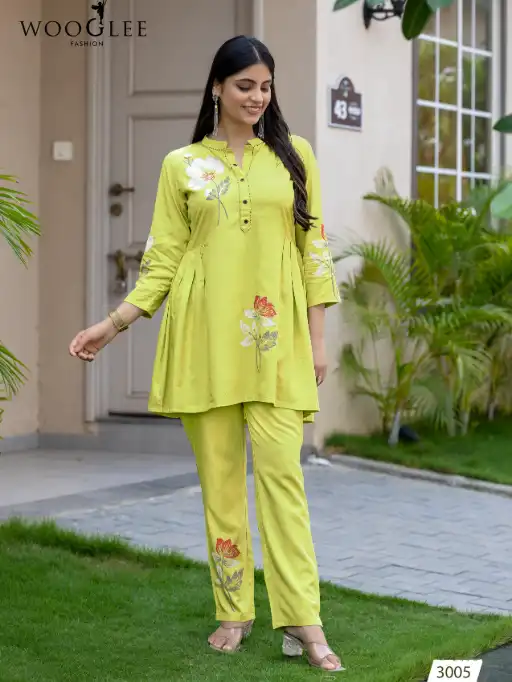 Wooglee Tulip Vol 2 Wholesale Rayon Slub Co-Ord Set Collection - Image 2