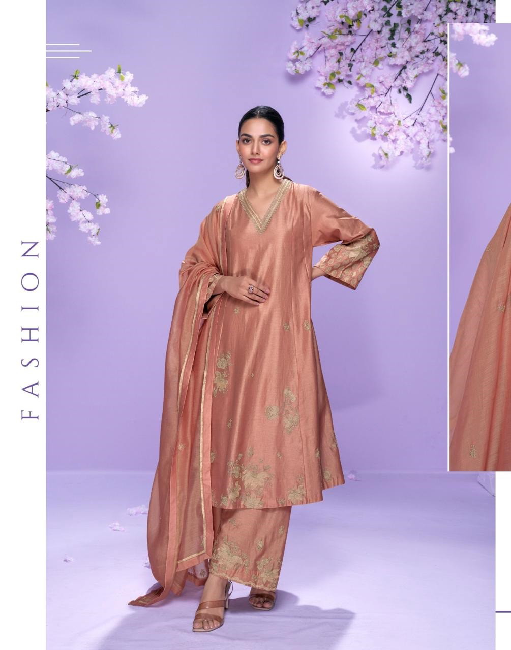 Sayuri Mausam Roman Silk Embroidered Readymade Catalog