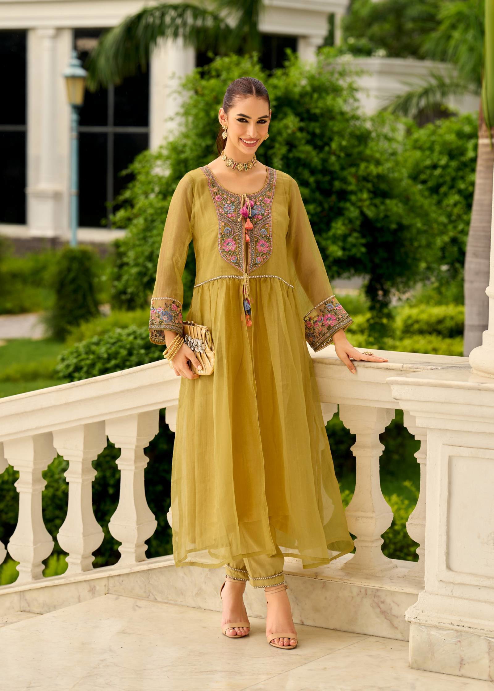 Prm Swara Organza With Embroidery Hand Worked Suit - Image 5