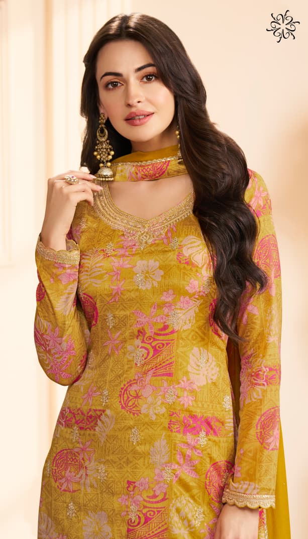 Vinay Kuleesh Roop Embroidery Chinon Suit Catalog