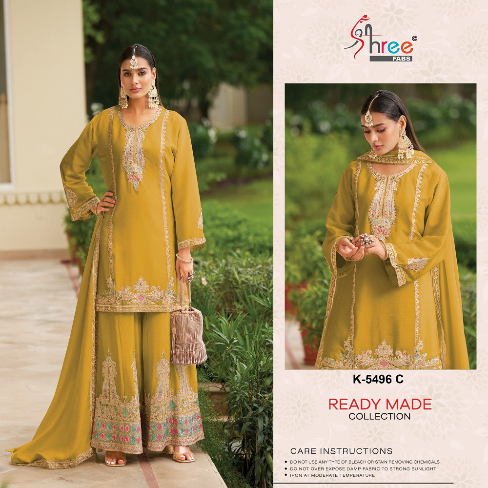 Shree R 5496 Chinon Pakistani Readymade Collection