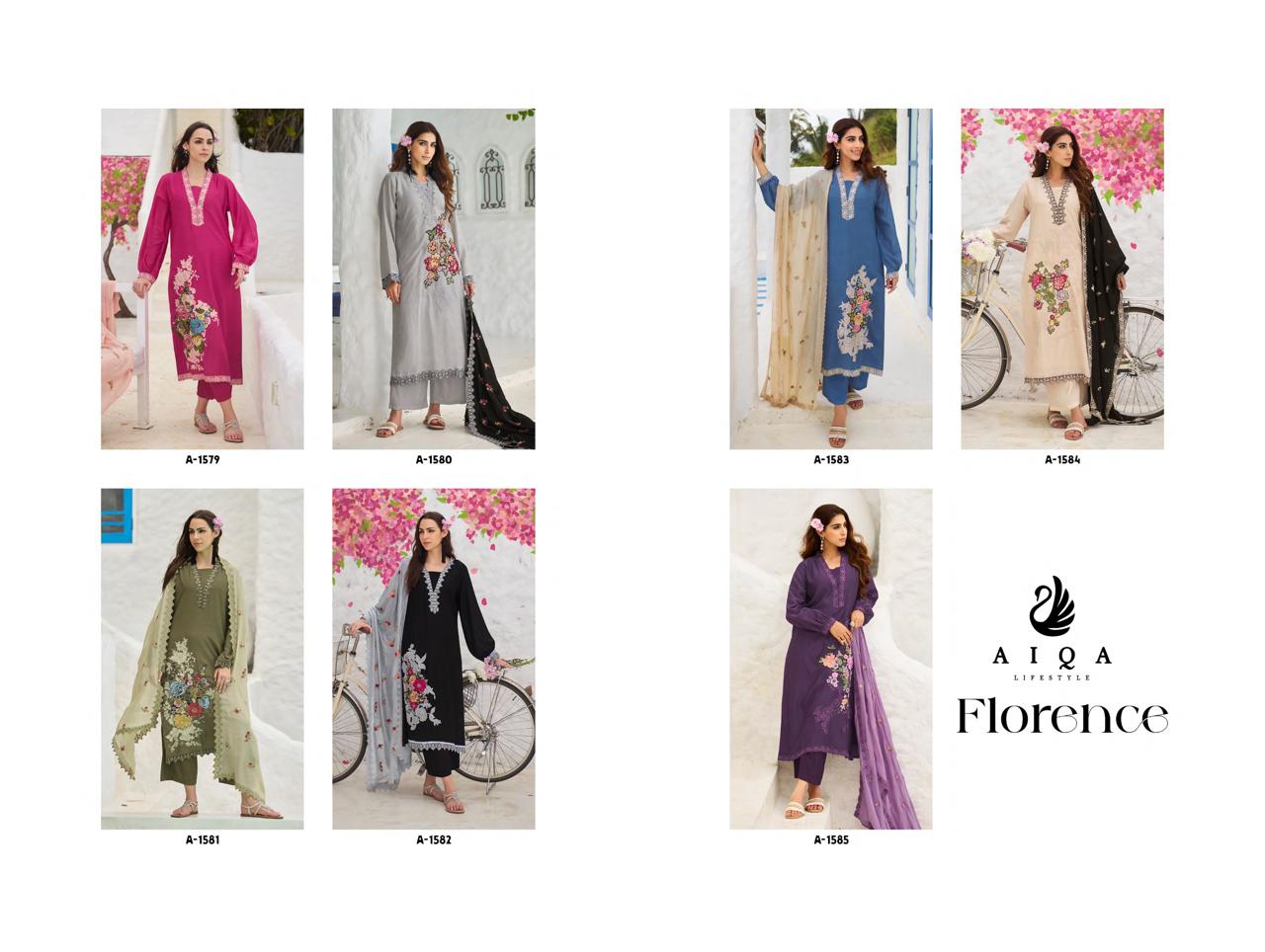 Aiqa Florence Bemberg Lilen Silk Salwar Suit Catalog - Image 7