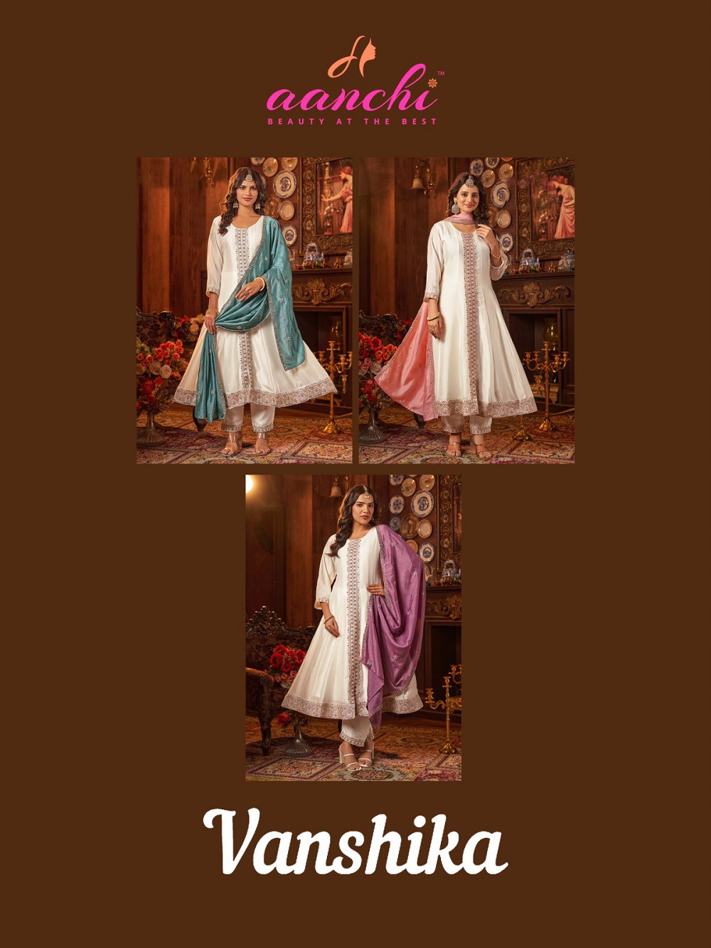 Aanchi Vanshika Vishitra Silk Readymade Set - Image 4