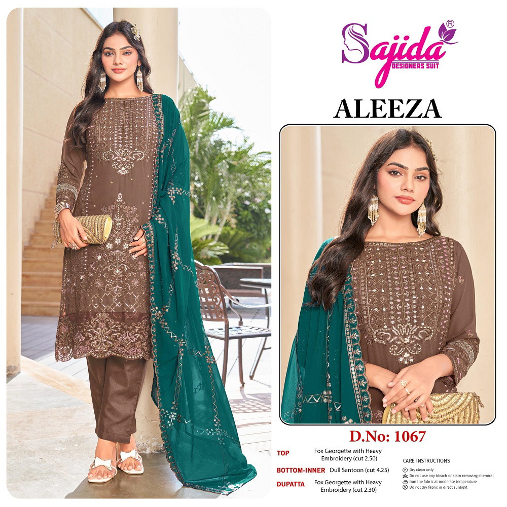 Sajida Aleeza Vol 1 Georgette Pakistani Salwar Suit - Image 2