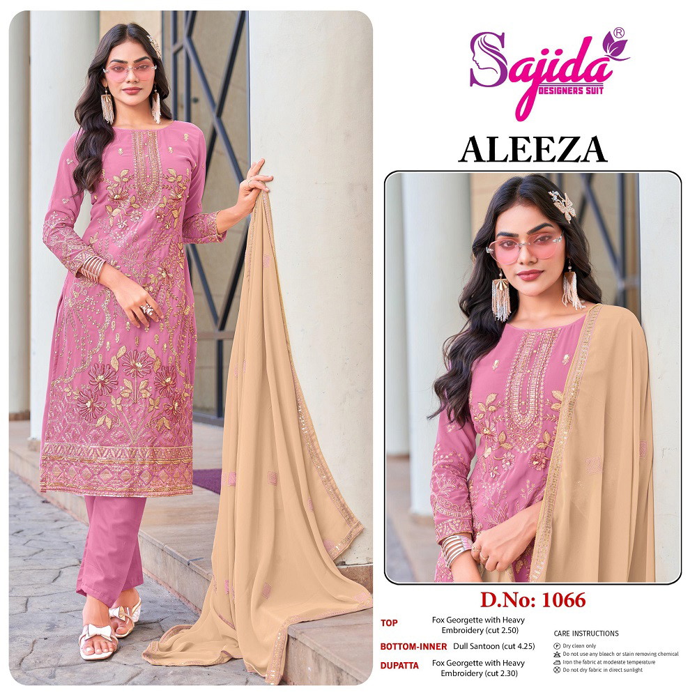 Sajida Aleeza Vol 1 Georgette Pakistani Salwar Suit