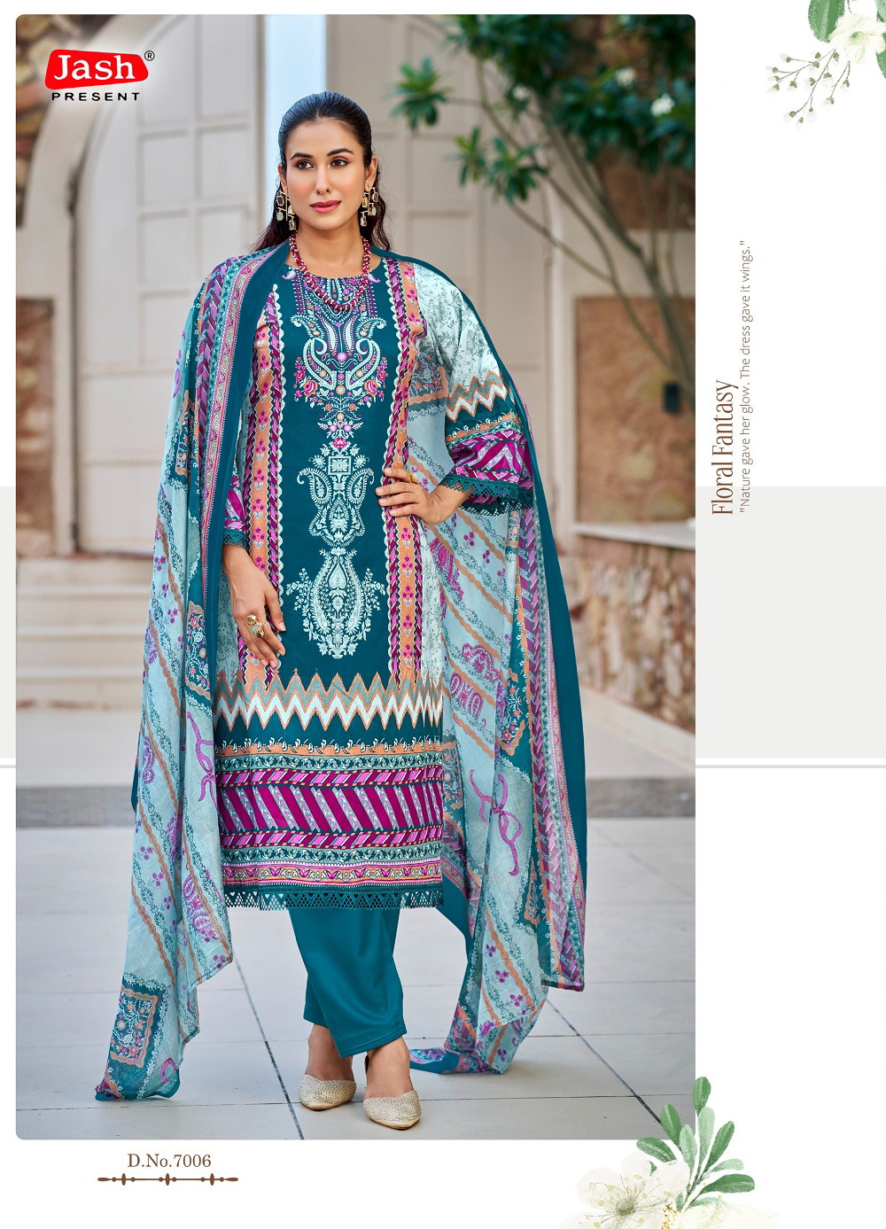 Jash Bellisha Vol 7 Cotton Printed Dress Material - Image 8