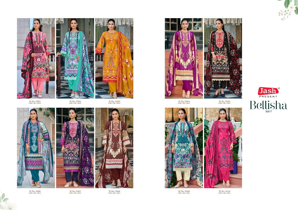 Jash Bellisha Vol 7 Cotton Printed Dress Material - Image 4