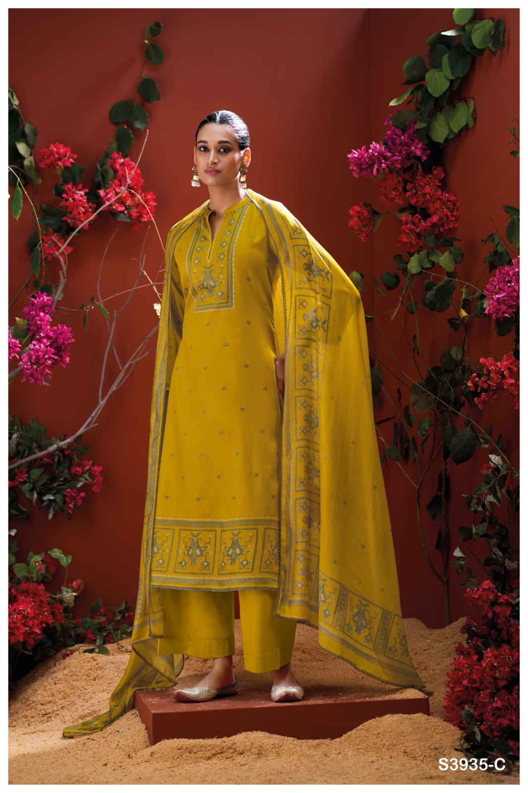Ganga Naadia 3935 Satin Cotton Printed Salwar Suit