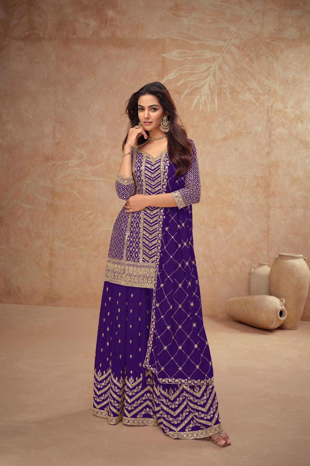 Gulkayra Palak Vol 5 Chinon Designer Salwar Suits Catalog