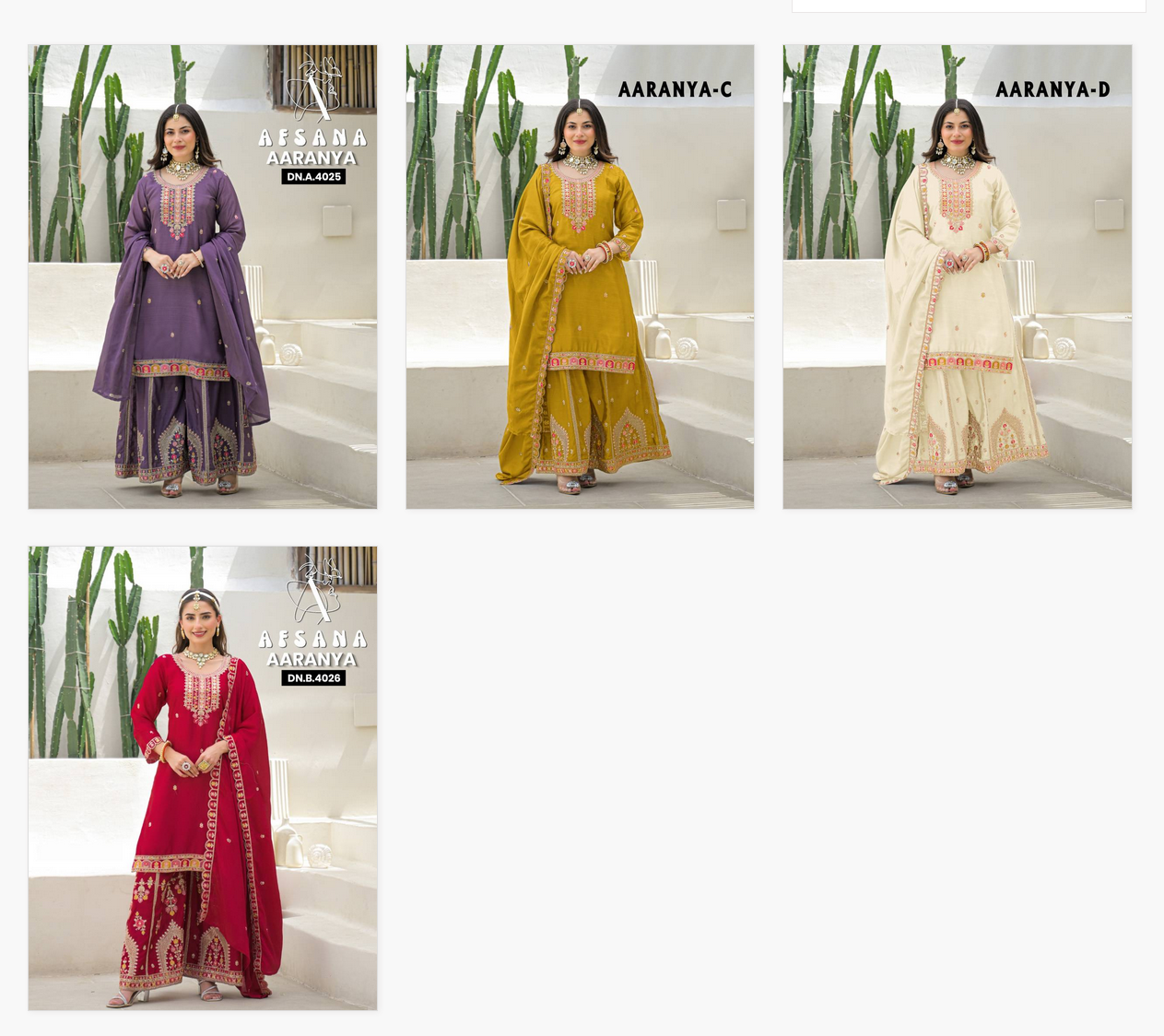 Afsana Aaranya Wholesale Chinon Readymade Sharara Suit Collection - Image 5