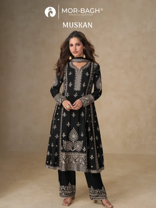 Ashirwad Creation Mor Bagh Muskan Wholesale Chinon Salwar Suit Collection