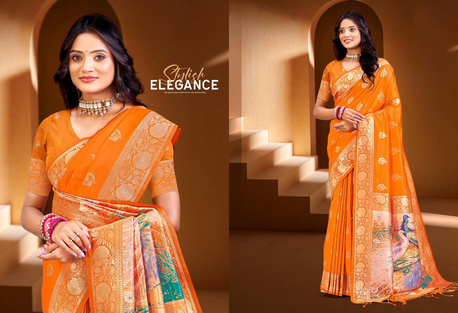 Bunawat Prime Silk Vol 4 Wholesale Fancy Digital Silk Saree Collection - Image 5