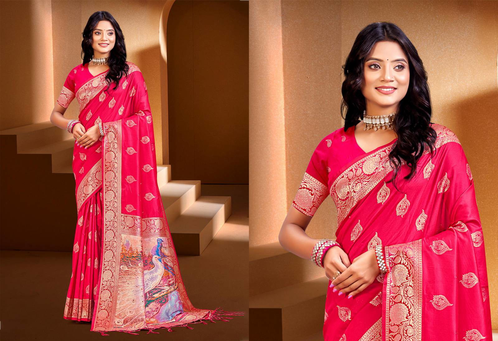 Bunawat Prime Silk Vol 4 Wholesale Fancy Digital Silk Saree Collection - Image 2