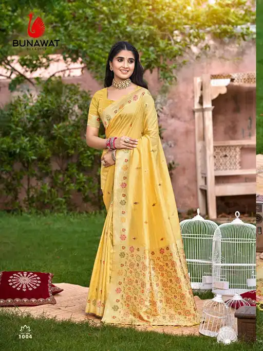 Bunawat Sobha Wholesale Heavy Assam Silk Fancy Saree Collection - Image 5