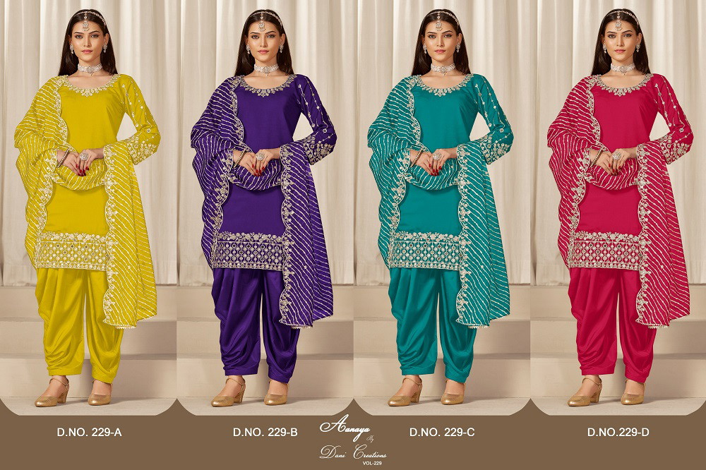 Dani Ceration Aanaya Vol 229 Wholesale Chanderi Salwar Suit Collection